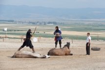 Fogoly, lovas harcművészeti bemutató – Sagittis Siculorum Egyesület